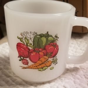 Vintage Glasbake Heat resistant Mug Rare Vegetable Milk Glass Coffee Tea…